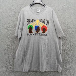 Shine A Light On Black Experience Shirt Mens XXL Gray Heather Graphic‎ Tee